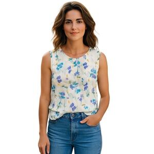 Silverleaf Chic Blue and Purple Blouse with Elegant Design